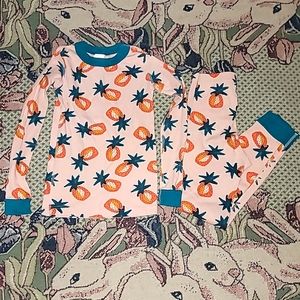 Hanna Andersson organic cotton pajamas pineapple print 2pc b13